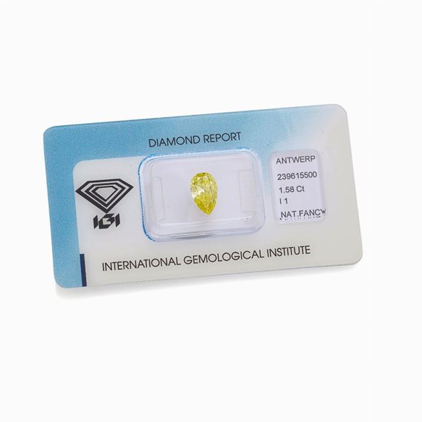 1.58 ct fancy pear diamond 