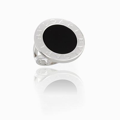 Anello Bulgari Oro Bianco e Onice