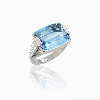 Anello Bulgari Metropolis in Oro Bianco e Topazio