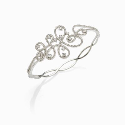 Bracciale in Oro Bianco con Diamanti