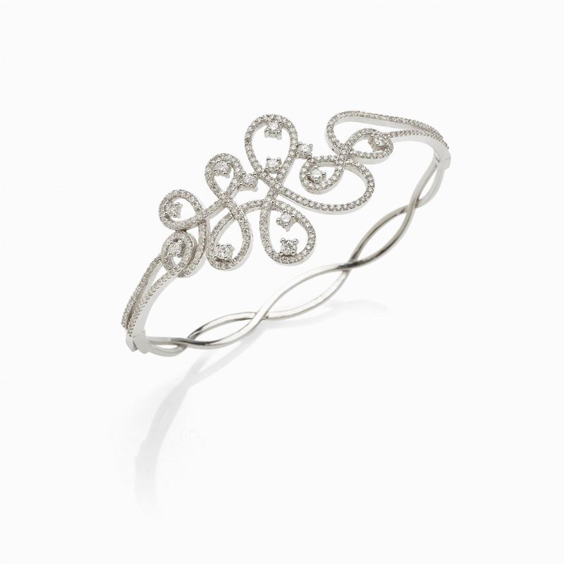 Bracciale in Oro Bianco con Diamanti