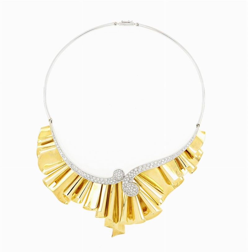 Collana Draperie Oro e Diamanti
