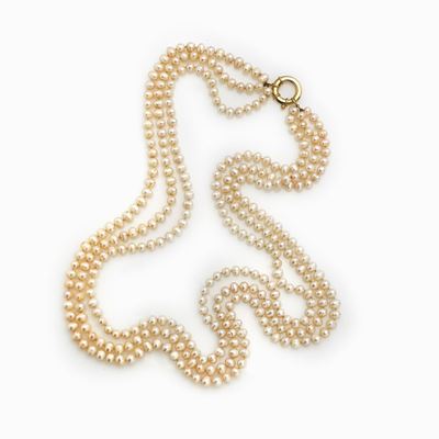 Collana Perle Coltivate con Fermezza in Oro Giallo