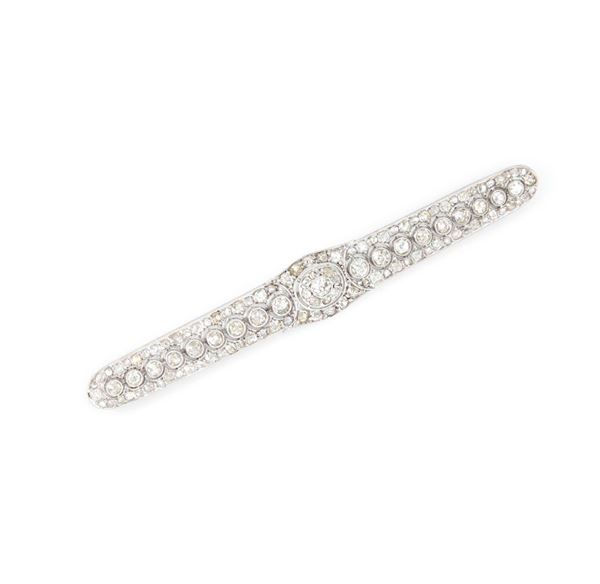 Platinum and diamonds brooch