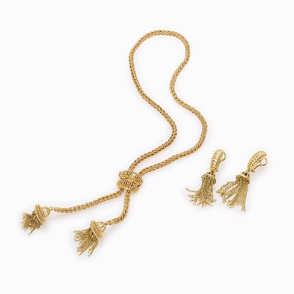 Demì-parure saliscendi e orecchini  - Auction GIOIELLI E OROLOGI - Faraone Casa d'Aste