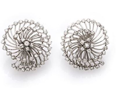 Orecchini in Oro Bianco e Diamanti