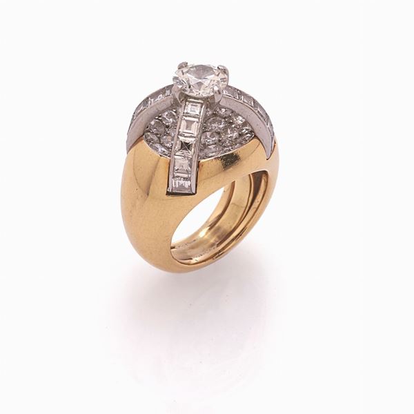 Ring with diamonds  - Auction GIOIELLI, OROLOGI E VINTAGE LUXURY GOODS - Faraone Casa d'Aste