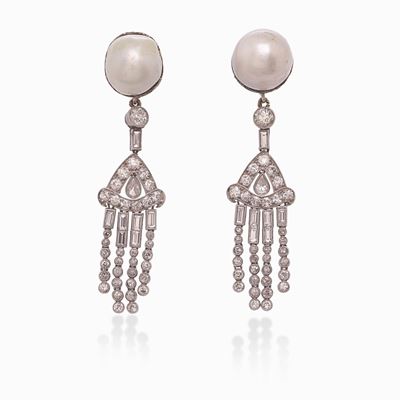 Orecchini Perle e Diamanti