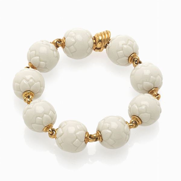 Bulgari : Bracciale Bulgari oro e ceramica  - Asta GIOIELLI, OROLOGI E LUXURY GOODS - Faraone Casa d'Aste