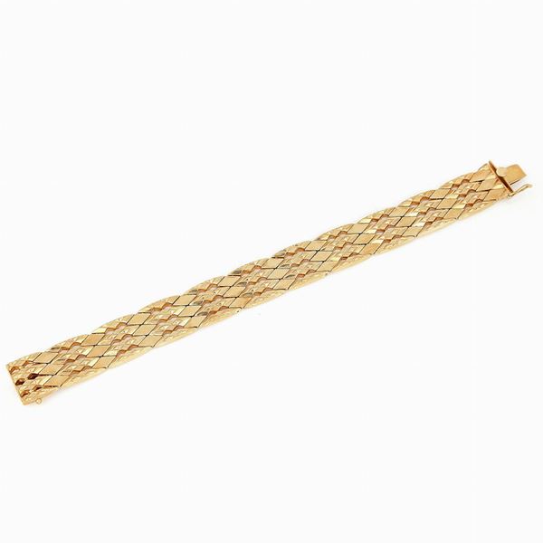 Bracciale Tank in oro giallo 18 carati
