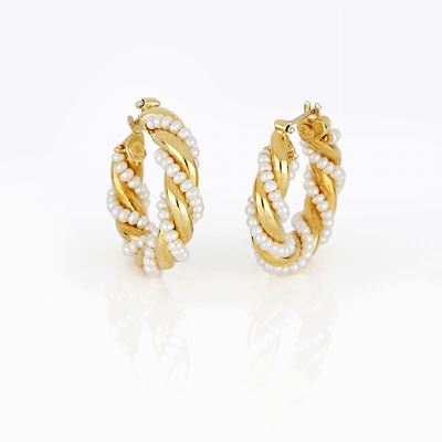 Orecchini in Oro Giallo e Perle Coltivate