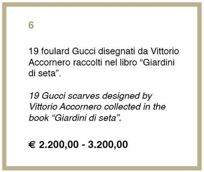 Collezione 19 Foulard Gucci, Vittorio Accornero