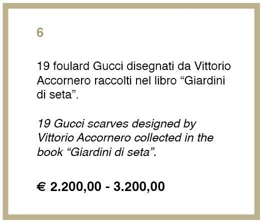 Gucci - Collezione 19 foulard Gucci, Vittorio Accornero