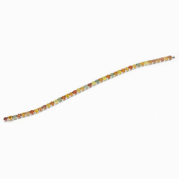 multicolored sapphires tennis bracelet 