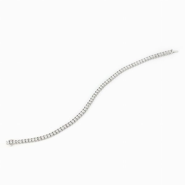 Bracciale tennis e diamanti  - Auction GIOIELLI E OROLOGI - Faraone Casa d'Aste