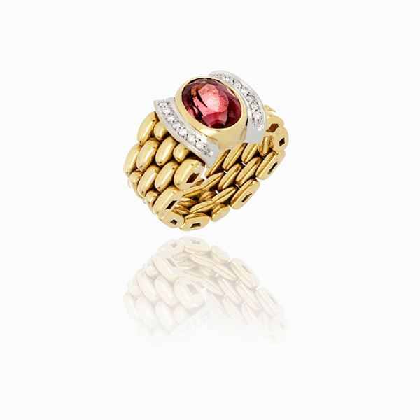 Anello con tormalina