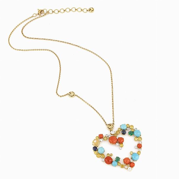 Chantecler - Pendente cuore Chantecler con catenina