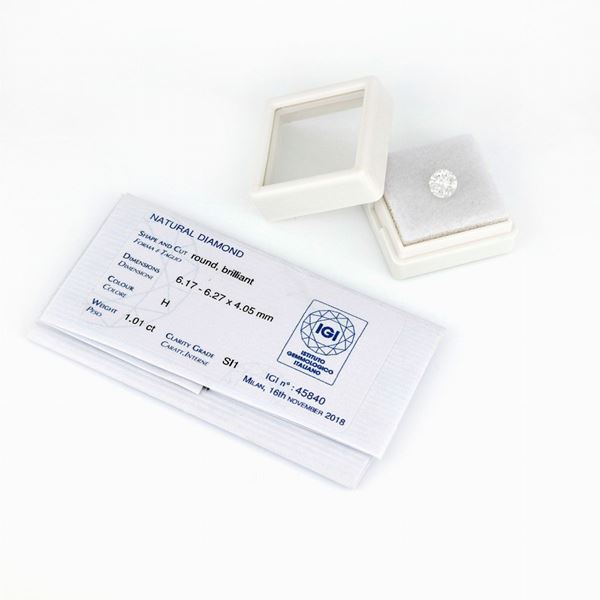 Diamante sciolto 1,01 ct con report IGI