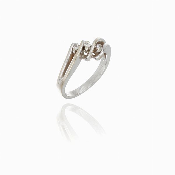 Anello trilogy con diamanti