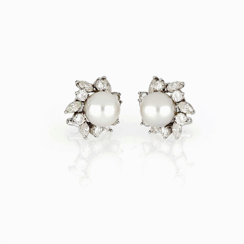 Orecchini Diamanti Perle