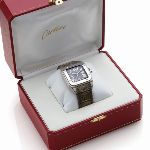 Cartier : Cartier Santos 100  - Asta Gioielli e orologi del XX secolo - Faraone Casa d'Aste