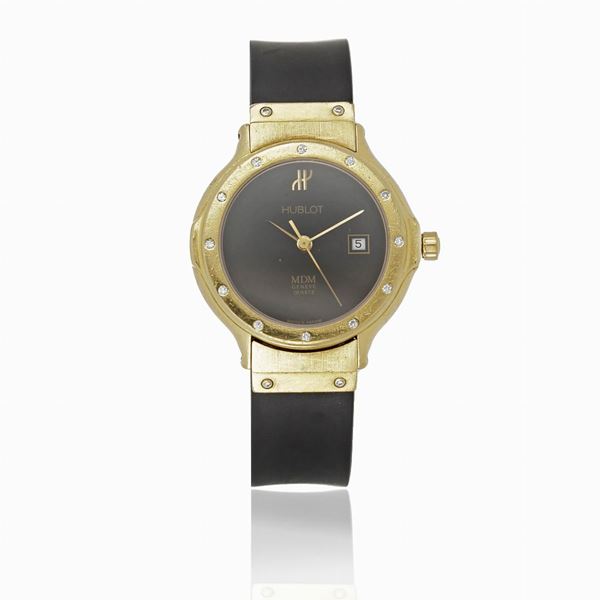 Hublot gold and diamond watch