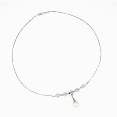 Collana Oro, Diamanti e Perle