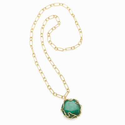Sautoir in Oro e Malachite