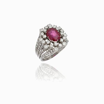 Anello Rubino Diamanti