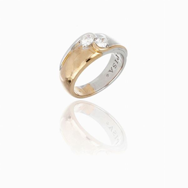 Anello Pisa oro e diamanti