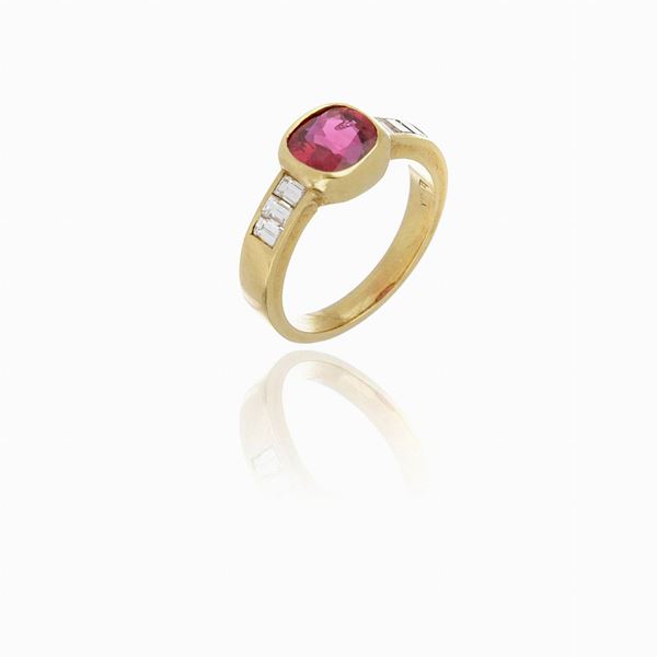 Ruby diamond ring
