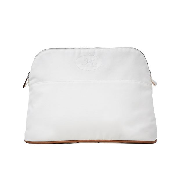 Hermes - Hermès Bolide white cosmetic bag