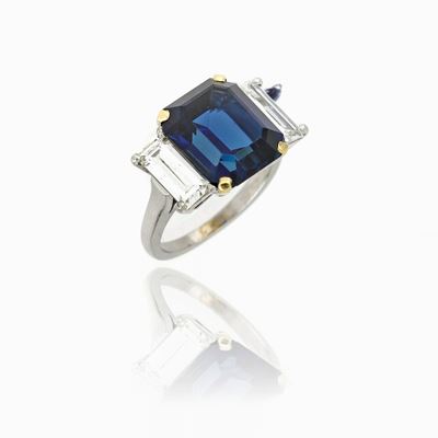 Anello Faraone Zaffiro Diamanti