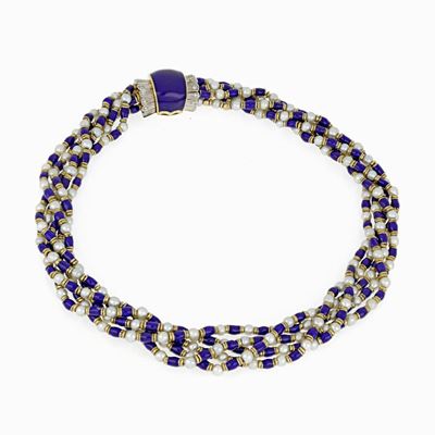 Girocollo Oro Smalti Perle