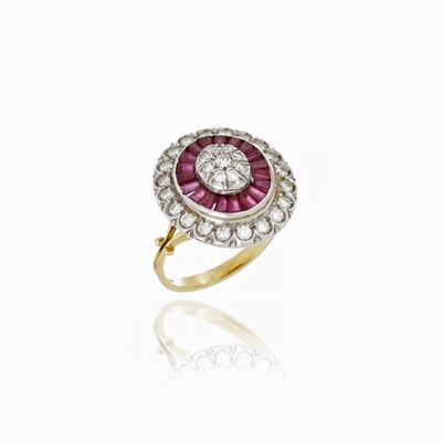 Anello Diamanti Rubini