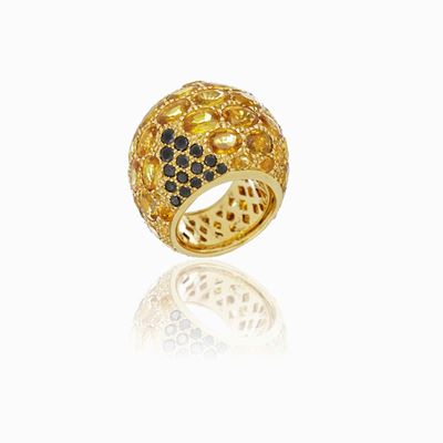 Anello Zaffiri e Diamanti