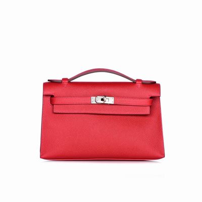 Hermes Mini Kelly Pochette Rossa