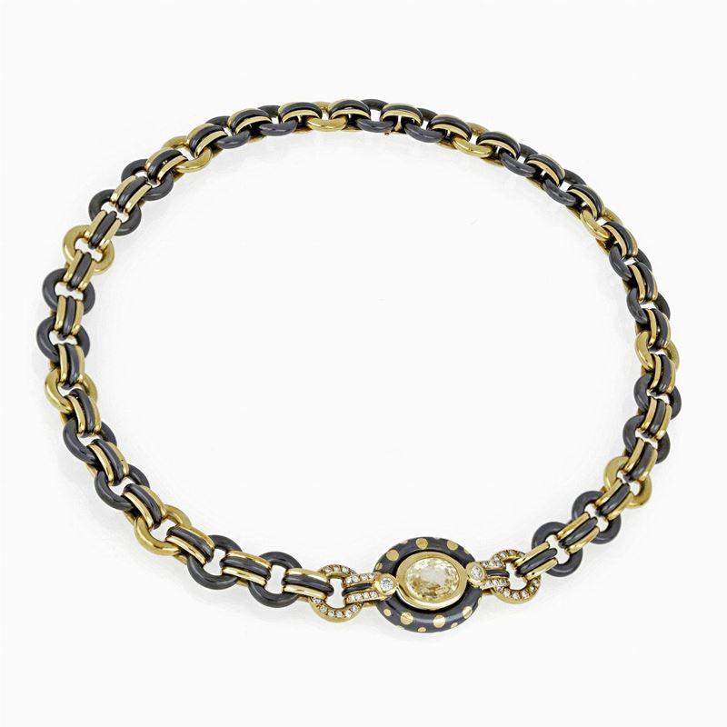 Collana Faraone Zaffiro Diamanti