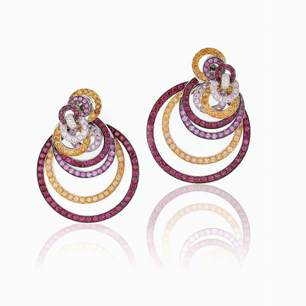 De Grisogono sapphire ruby earrings