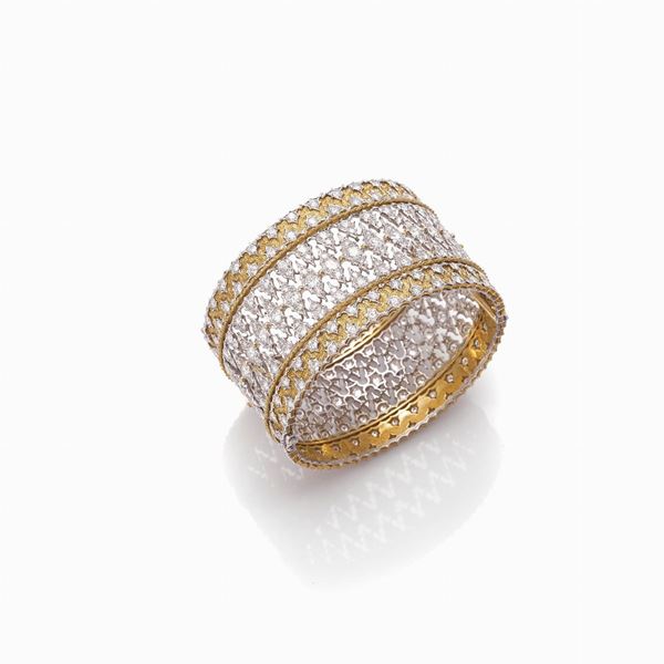 Bracciale oro diamanti  - Asta GIOIELLI, OROLOGI E LUXURY GOODS - Faraone Casa d'Aste