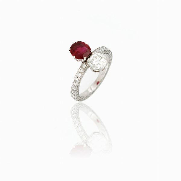 Ruby diamond ring