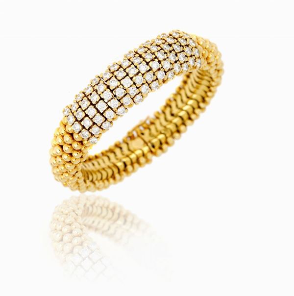 Sabbadini : Sabbadini gold diamond bracelet  - Auction GIOIELLI, OROLOGI E VINTAGE LUXURY GOODS - Faraone Casa d'Aste