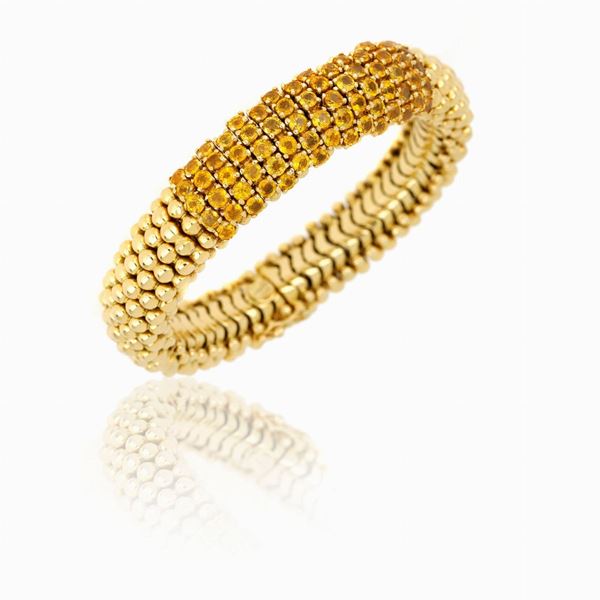 Sabbadini : Sabbadini gold sapphire bracelet  - Auction GIOIELLI, OROLOGI E VINTAGE LUXURY GOODS - Faraone Casa d'Aste
