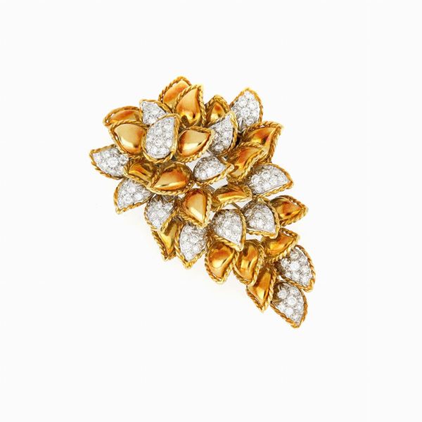 Sabbadini : Spilla Sabbadini diamanti  - Asta GIOIELLI, OROLOGI E LUXURY GOODS - Faraone Casa d'Aste