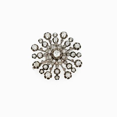 Spilla Argento Diamanti