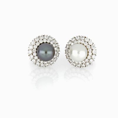 Orecchini Sabbadini con Perle e Diamanti