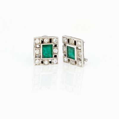 Orecchini Diamanti Smeraldi