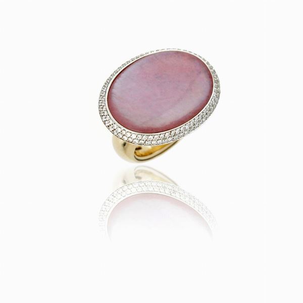 Anello Verniher madreperla  - Asta GIOIELLI, OROLOGI E LUXURY GOODS - Faraone Casa d'Aste