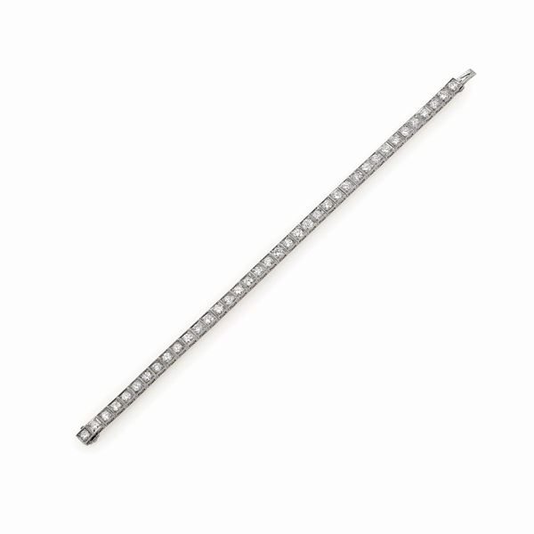 Bracciale tennis in platino