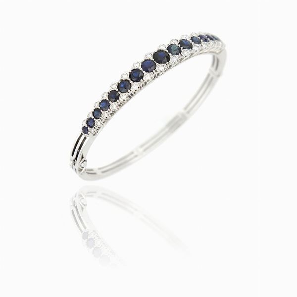 Bracelet sapphires diamonds